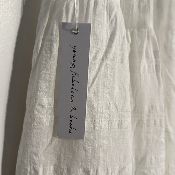 Maxi Dress, white, size M, with pockets and slip - Picture 5 of 5